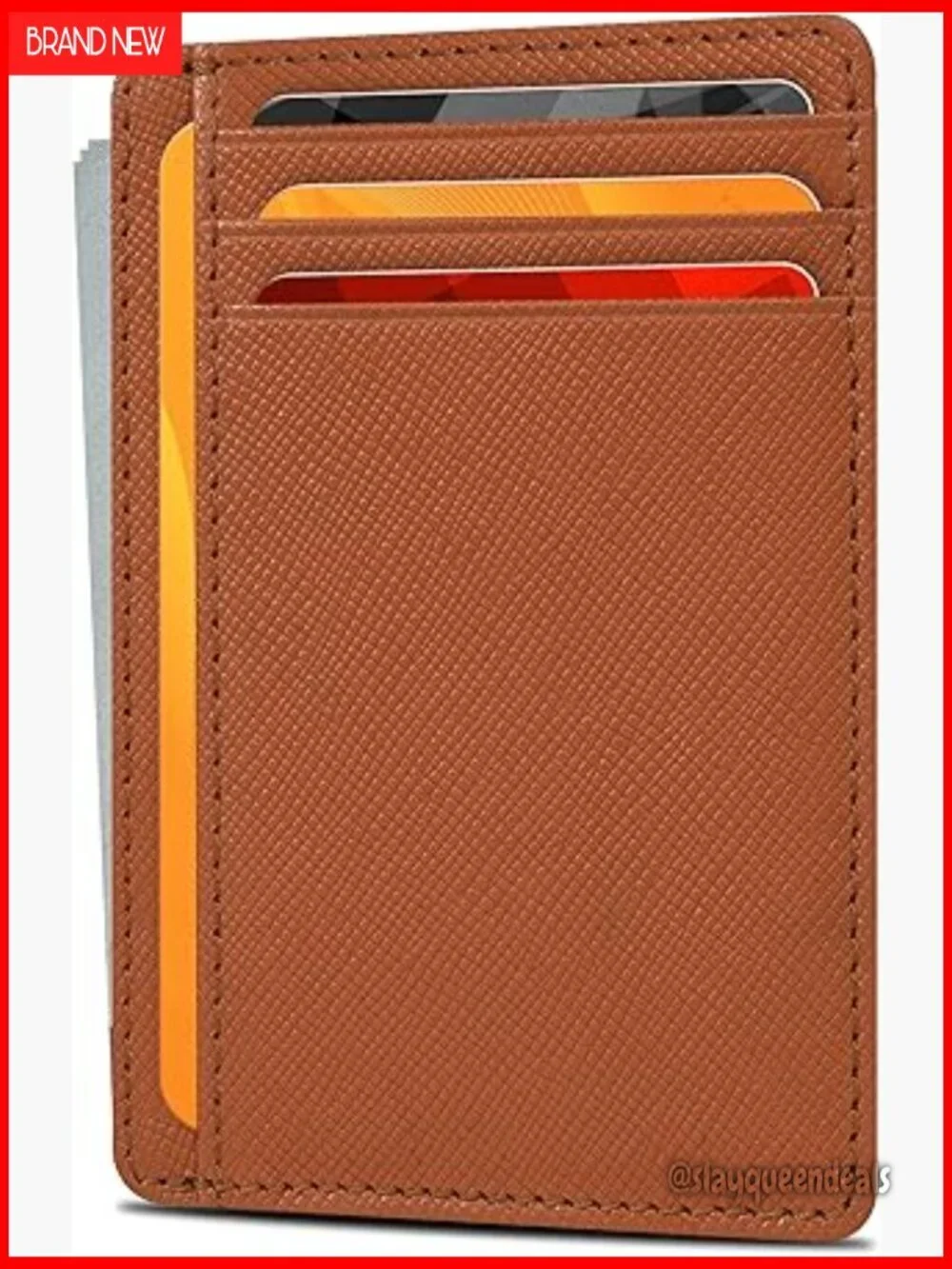 Minimalist RFID Blocking Leather Wallet Front Pocket Card Holder